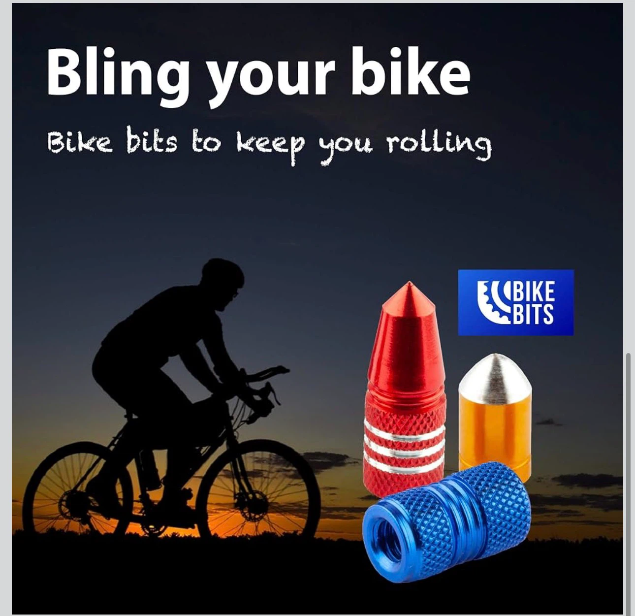 Bike Bits Anodized Aluminum Presta Valve Caps (4 Pack) - photo 5