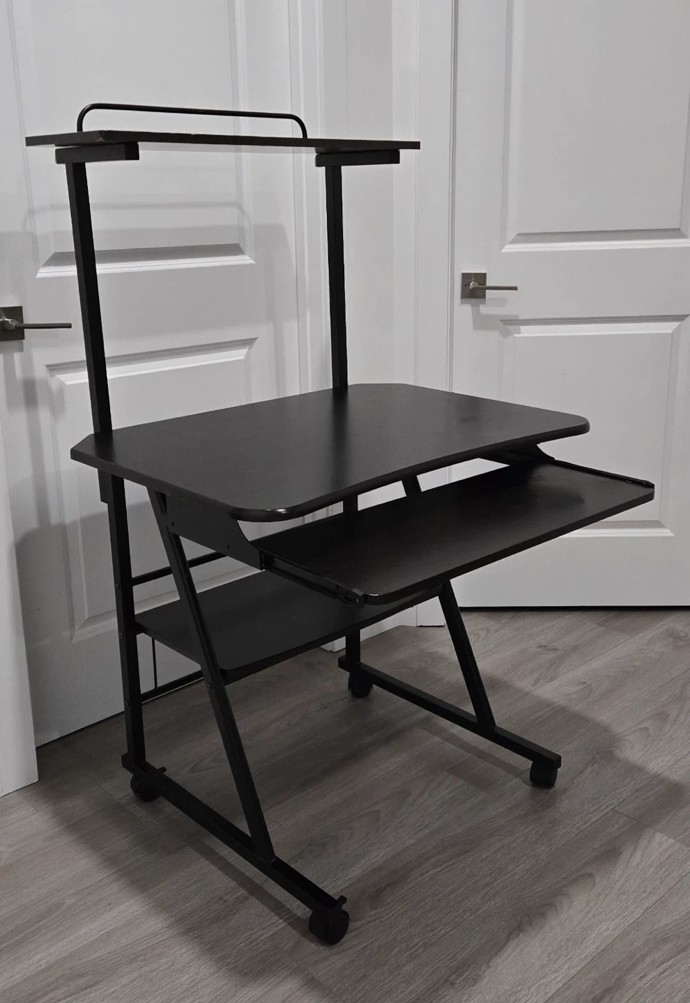 Rolling Computer Desk with Shelves - photo 3