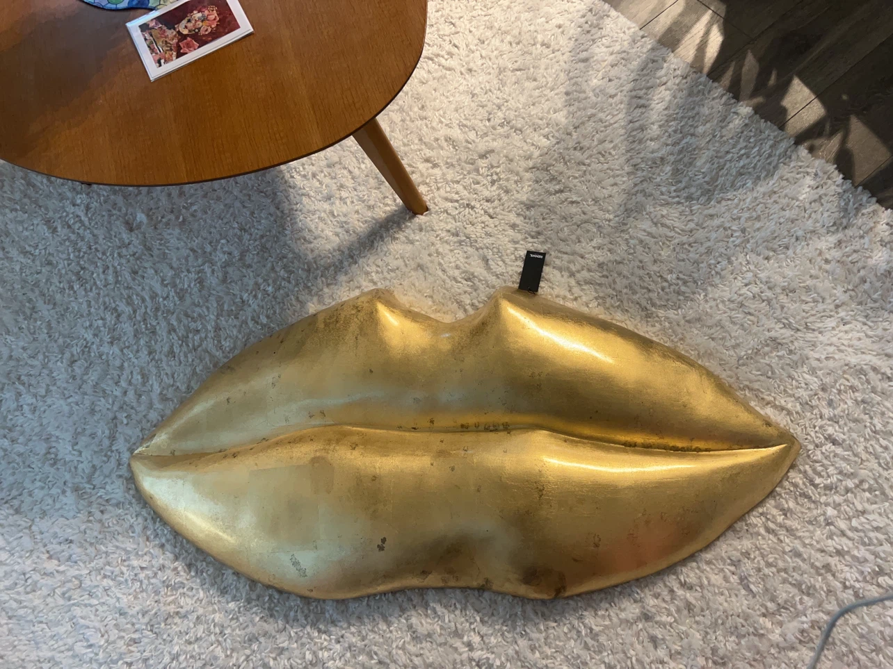 Renwil Kiss Kiss Frameless Resin Wall Art Gold Leaf Finish