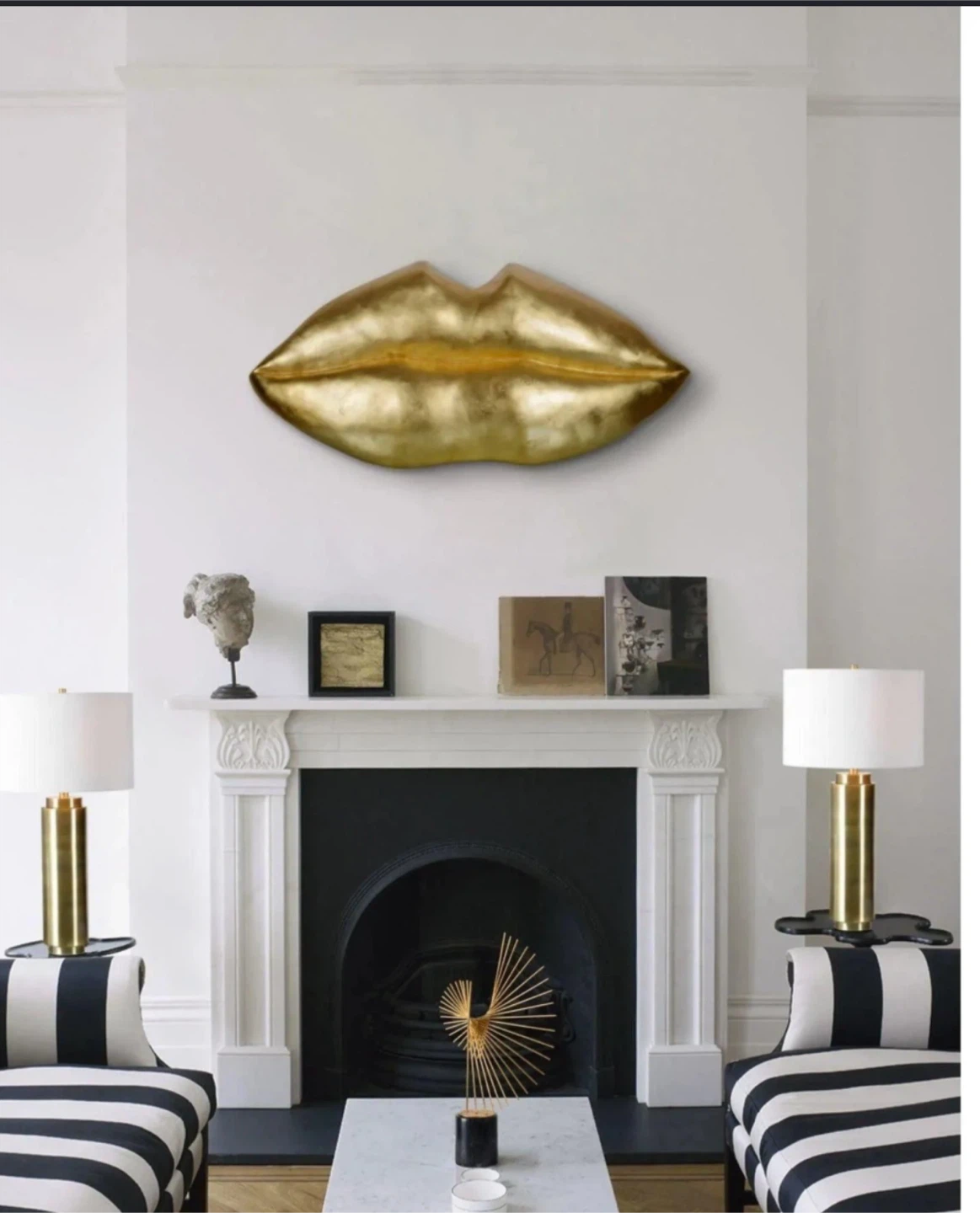 Renwil Kiss Kiss Frameless Resin Wall Art Gold Leaf Finish - photo 4