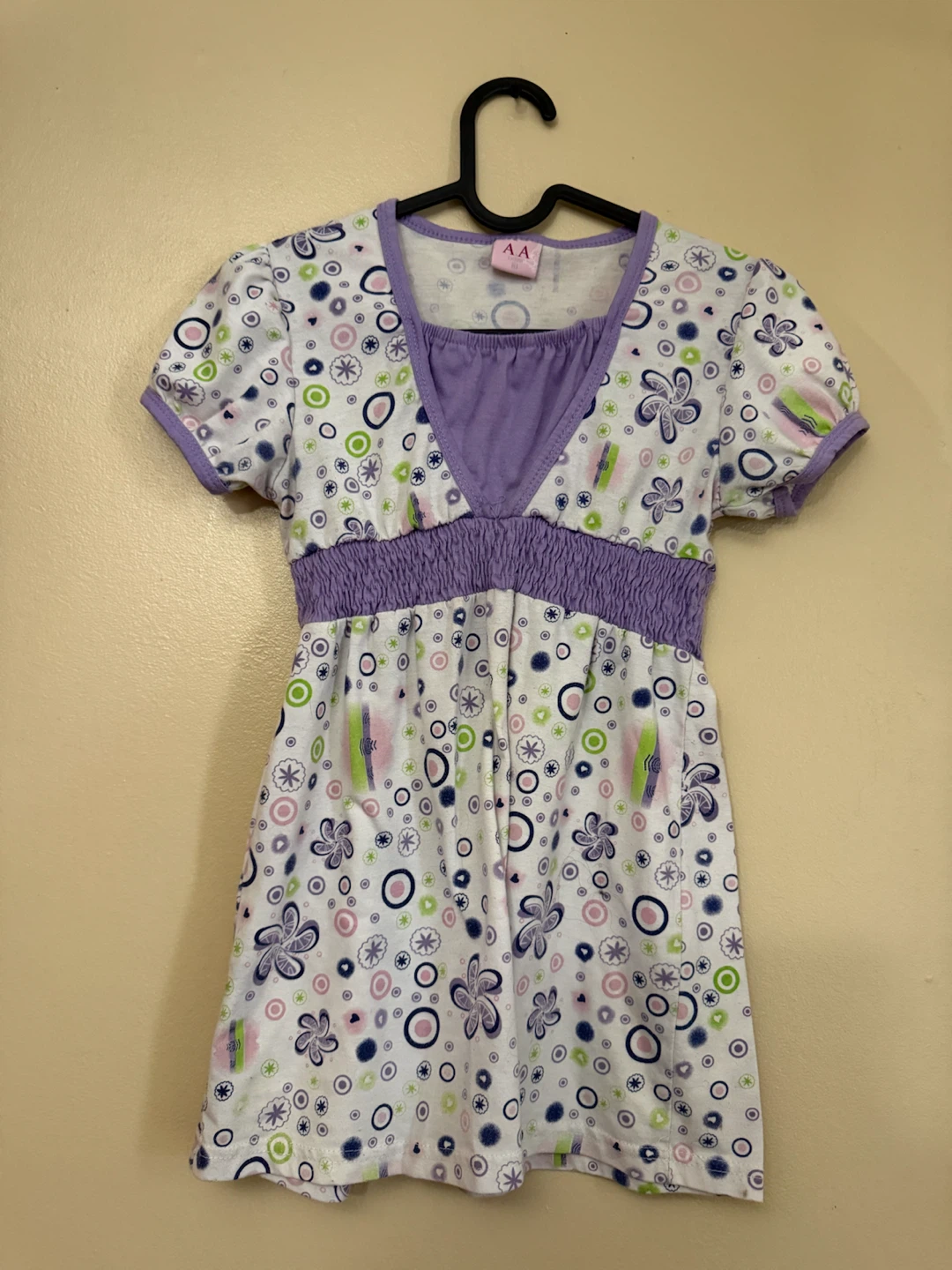 Floral and Polka Dot Baby Doll style top kids size 10