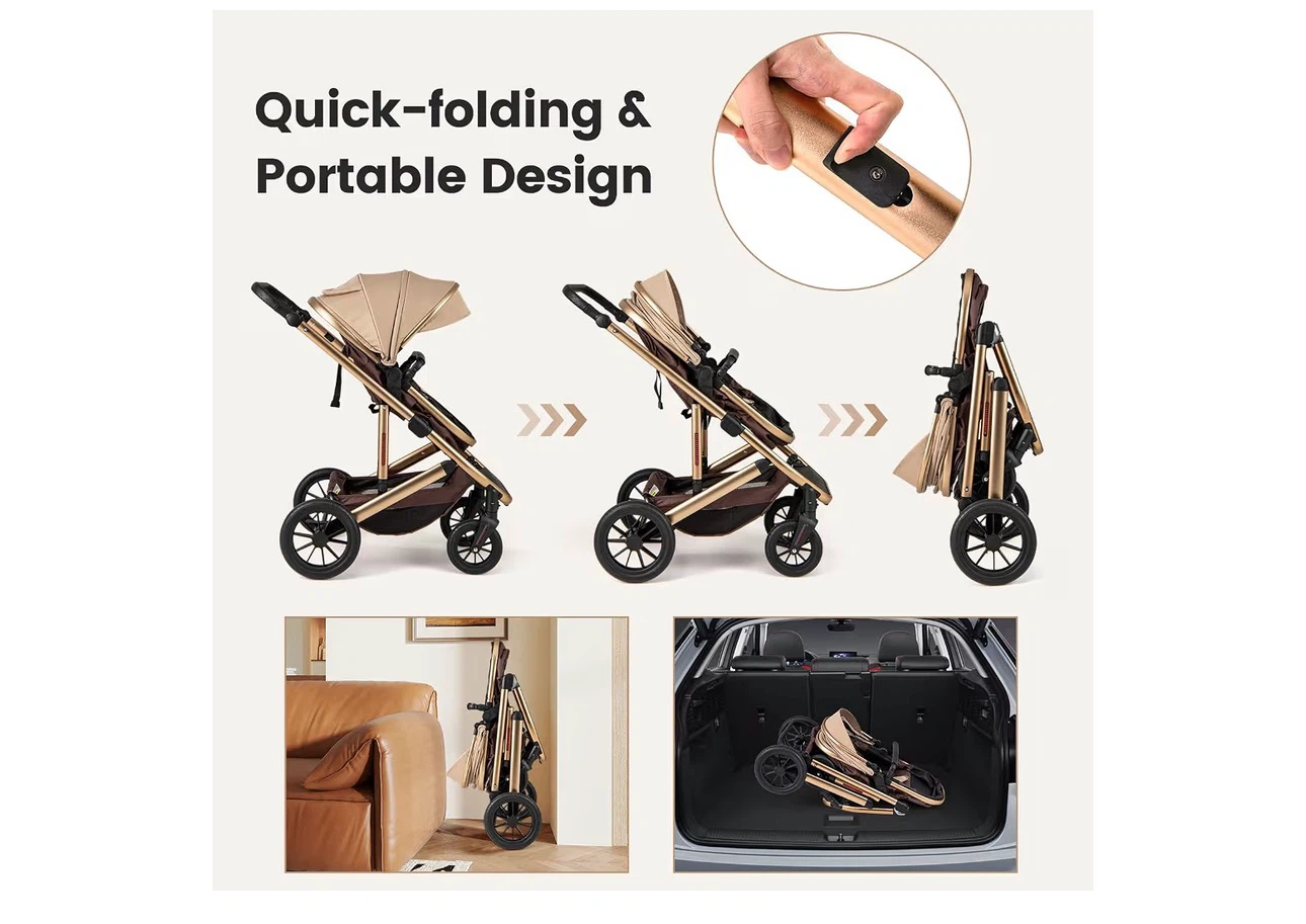 Infantino Reversible Baby Stroller - Khaki - photo 3
