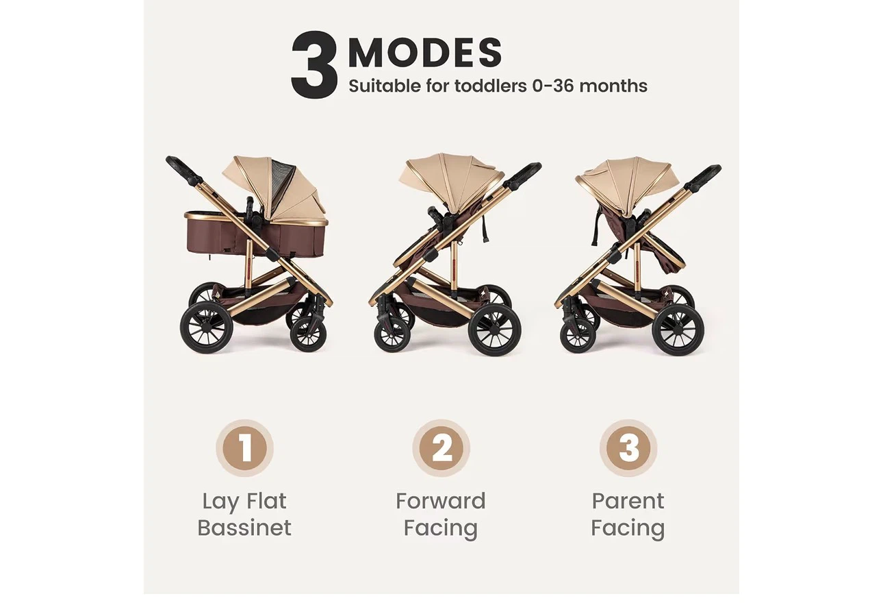 Infantino Reversible Baby Stroller - Khaki - photo 4