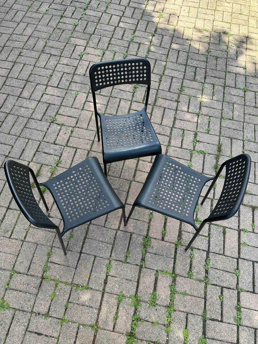 IKEA Set of 3 Black Outdoor Chairs