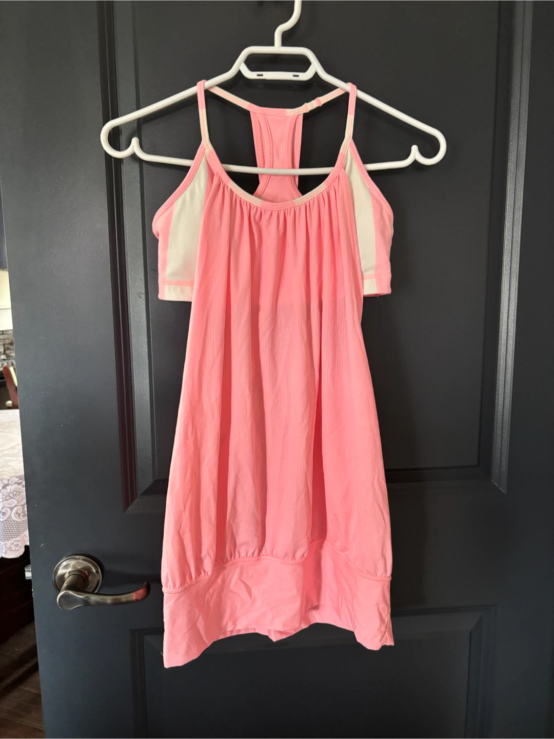 Lululemon Pink Striped Racerback Tank Top