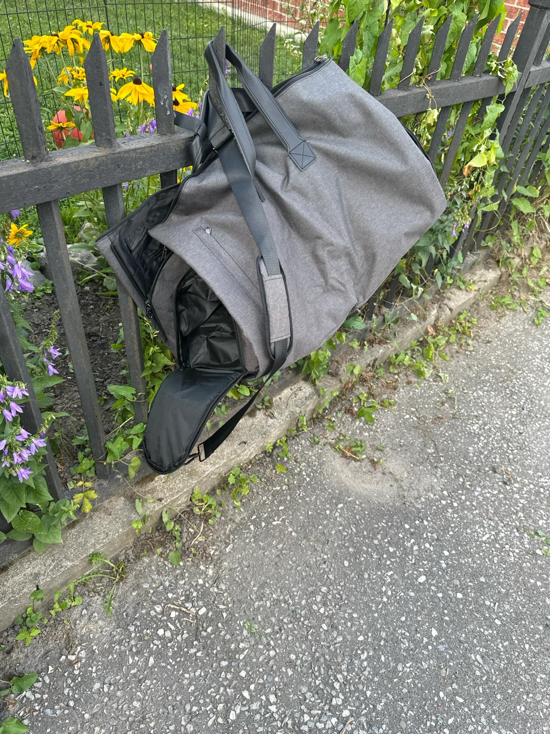 Grey Duffle Bag