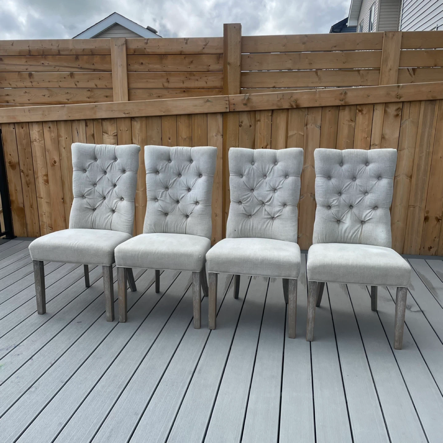 4 Tufted Dining Chairs