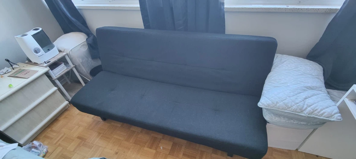 IKEA Black Sofa Bed - photo 2
