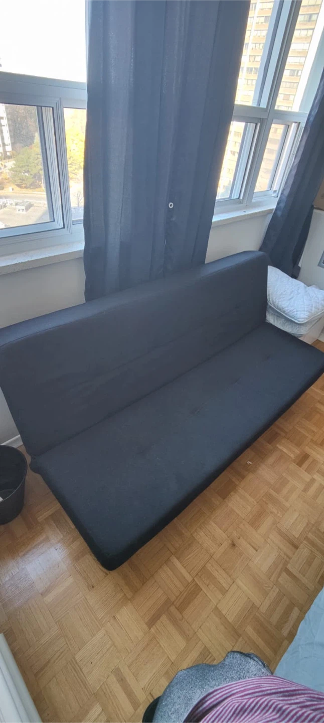 IKEA Black Sofa Bed - photo 3