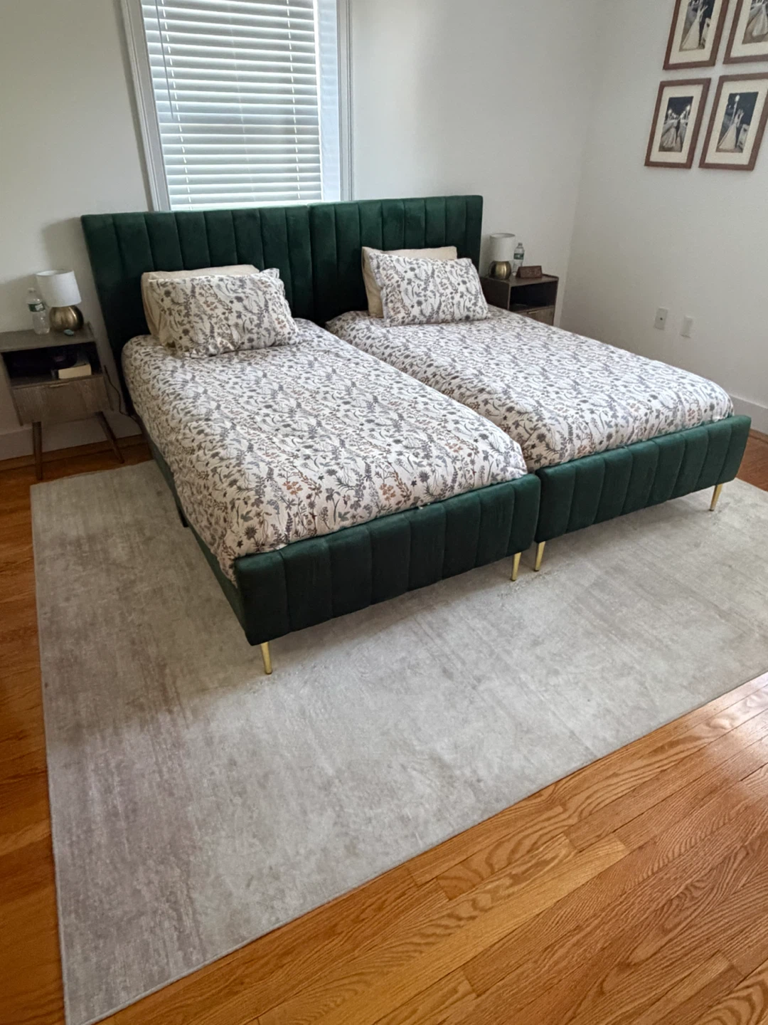 Livinia Twin Elton Velvet Platform Bed - photo 2