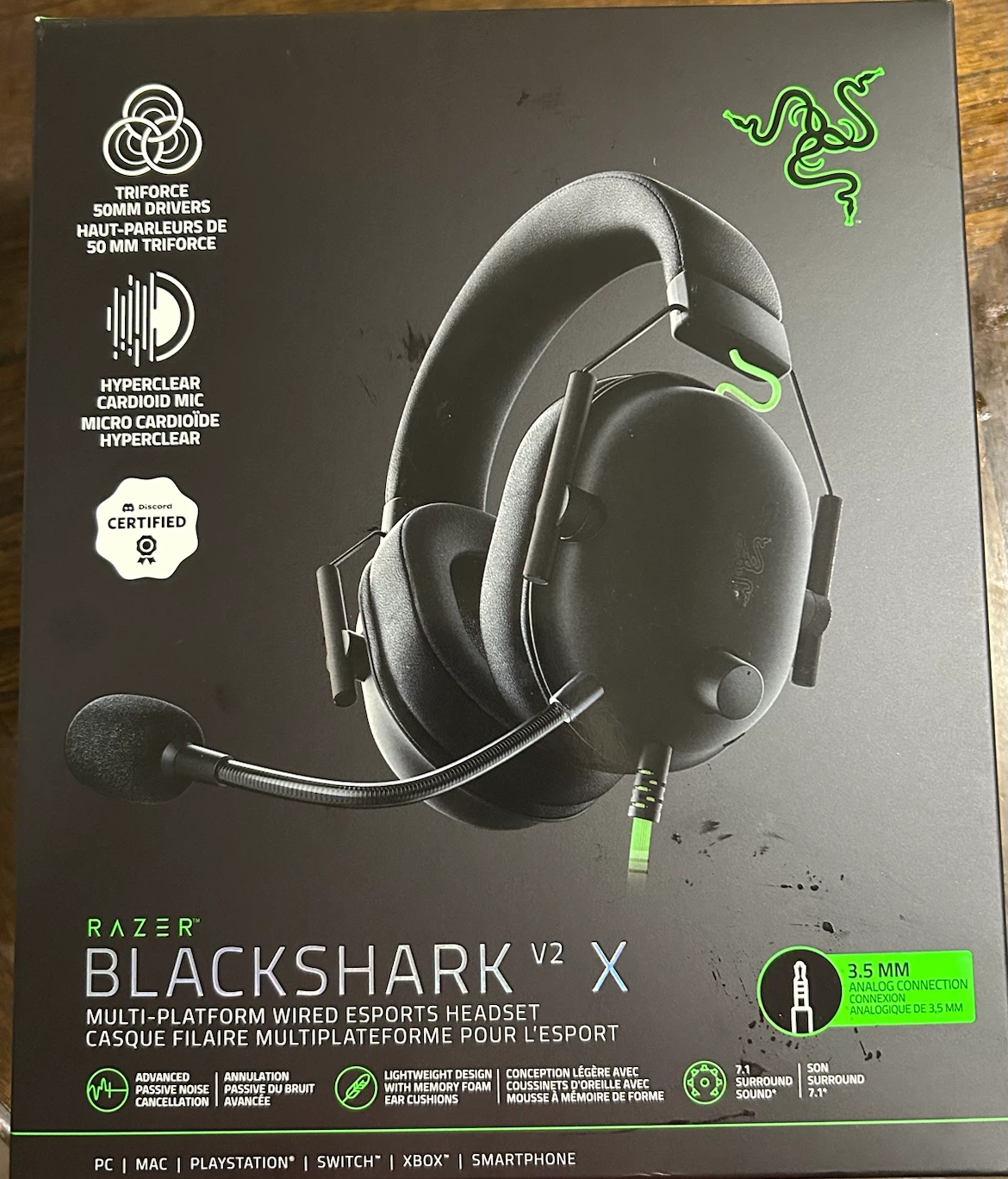 Razer Blackshark V2 X Multi-Platform Esports Headset