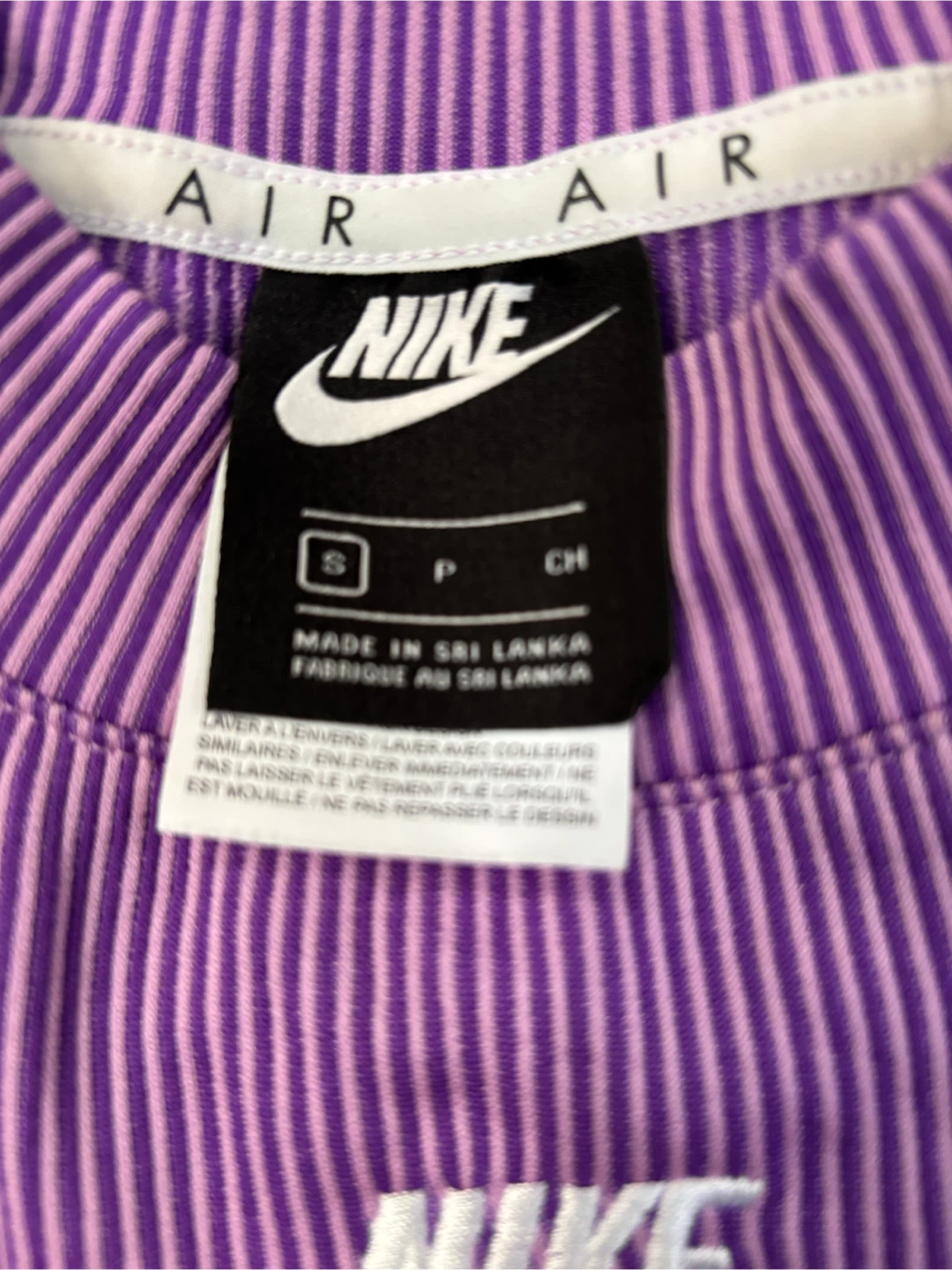 Nike Air Purple Striped Crop Top - photo 2