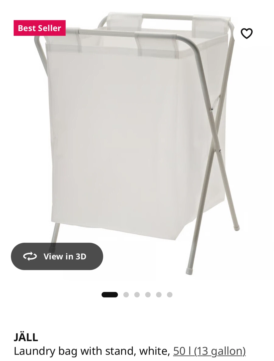 IKEA JÄLL Laundry Bag, Drying rack - White