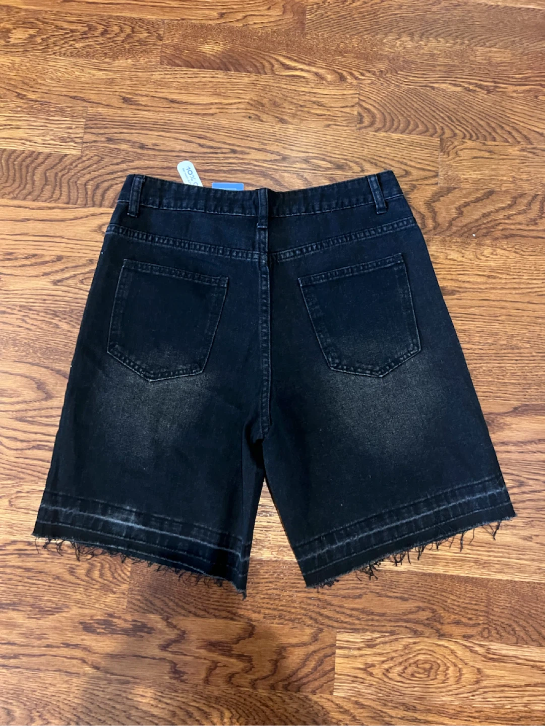 Rhinestone denim jorts - photo 3