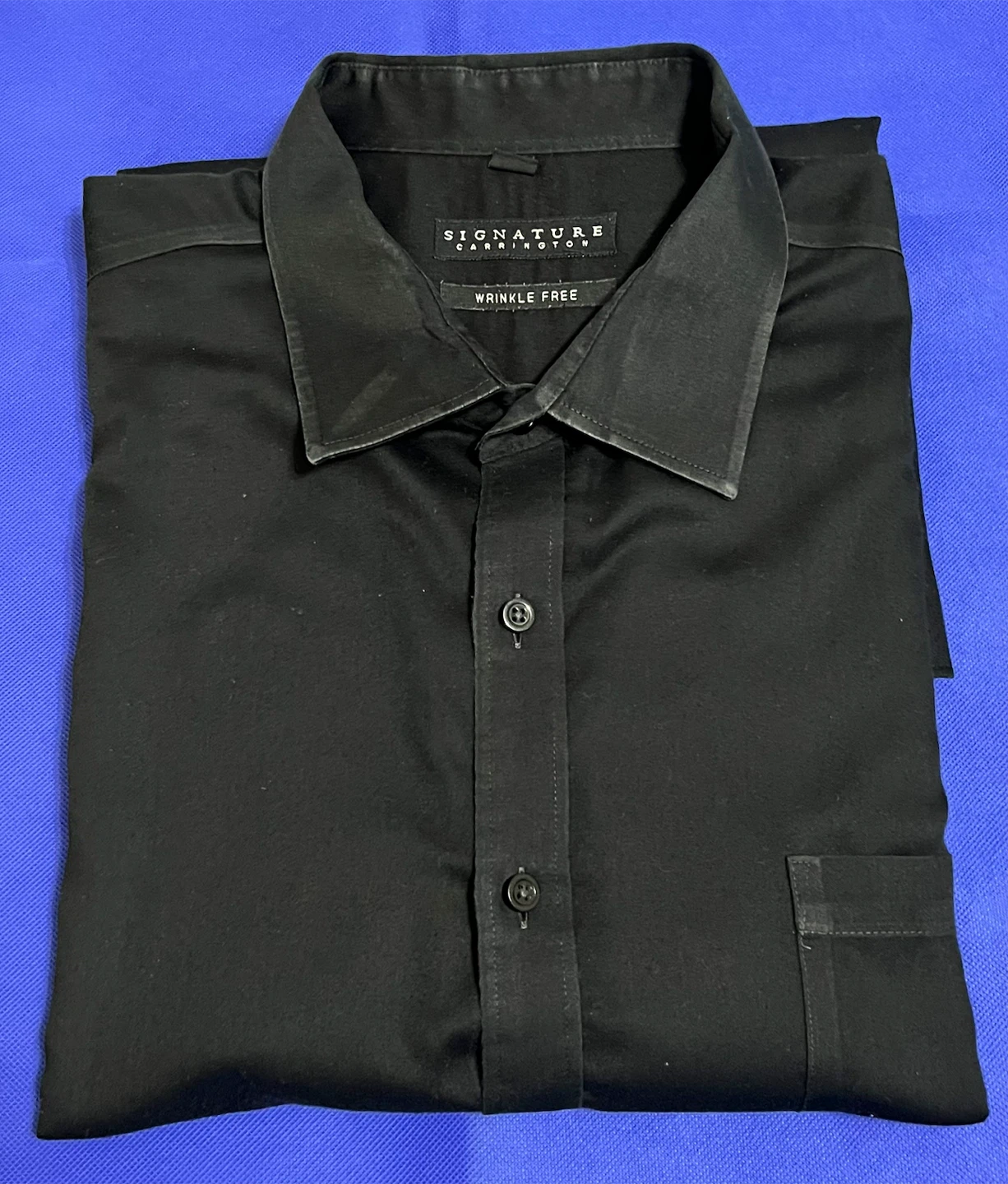 Signature by Carrington Black Wrinkle Free Dress Shirt