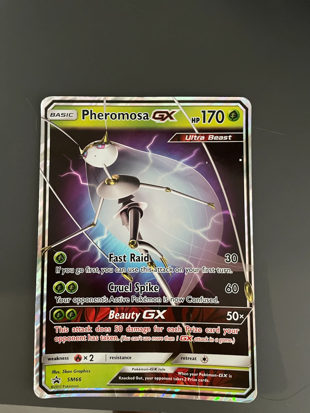 Pokémon Pheromosa GX Trading Card (jumbo big card)