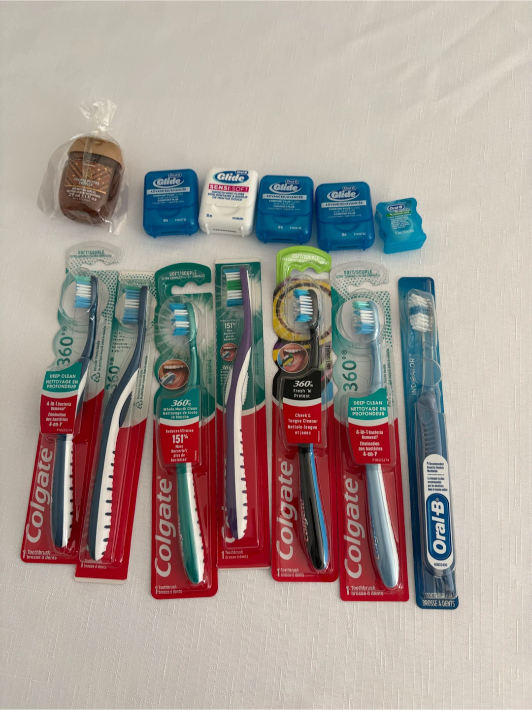 Colgate & Oral-B Toothbrushes, Hand Gel, and Glide Floss