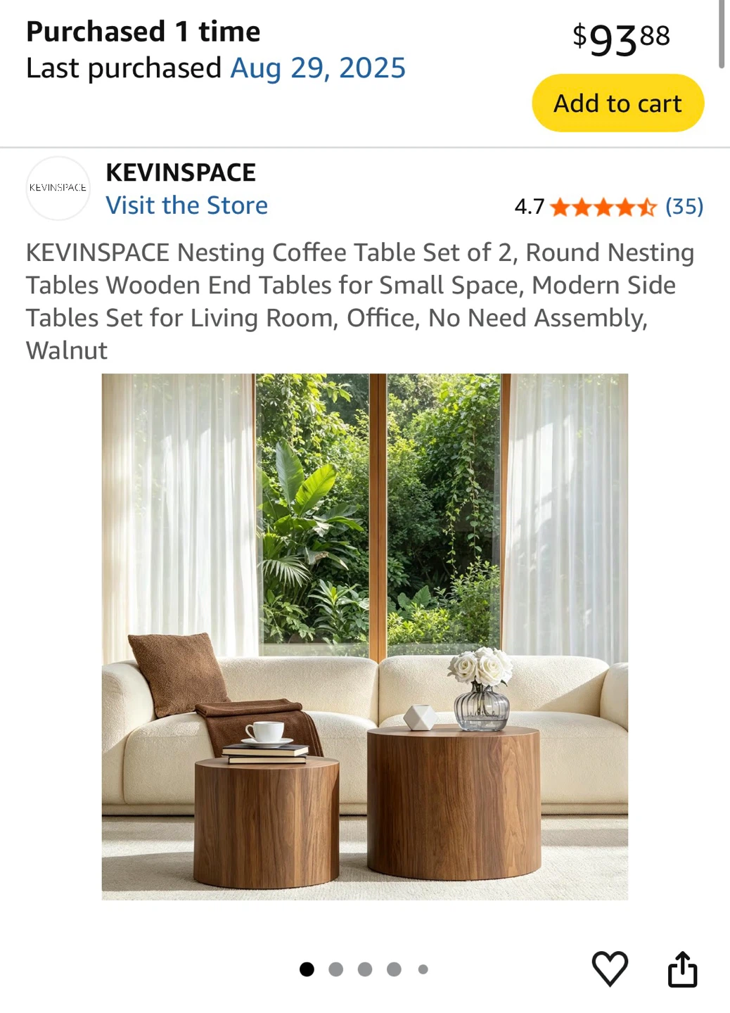 KEVINSPACE Nesting Coffee Table Set (Set of 2)