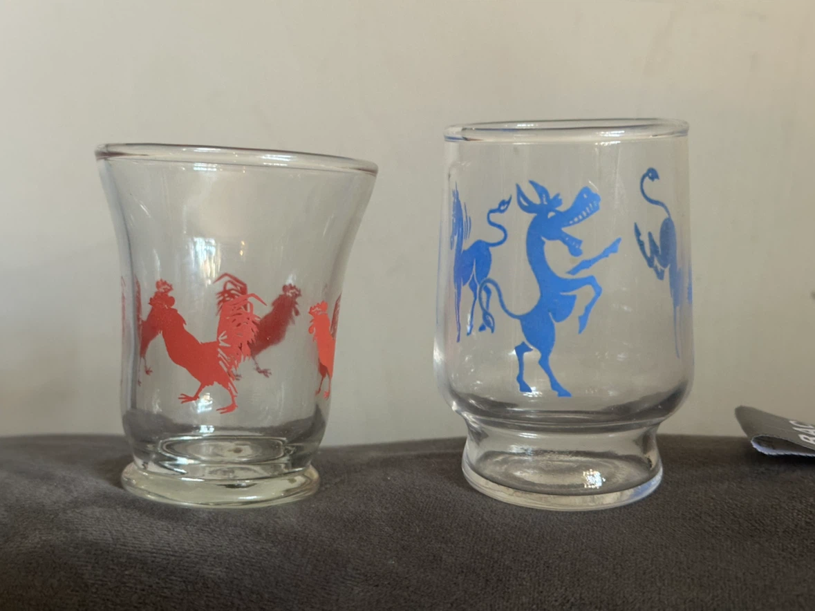 Vintage federal and dominion juice glasses
