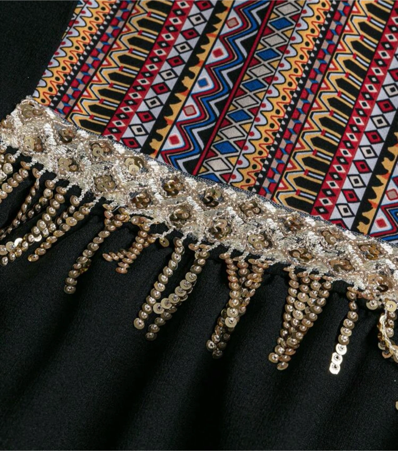 Black Boho Embroidered Tunic Top - photo 2