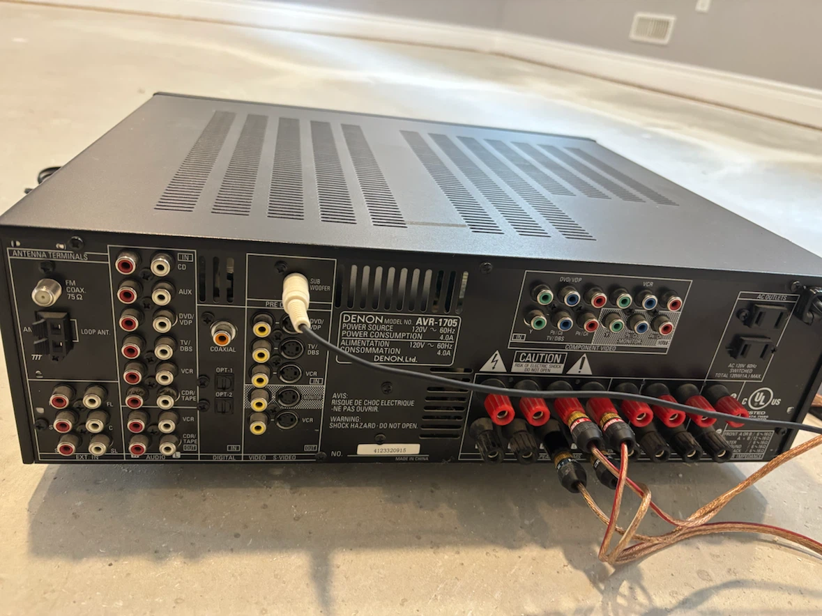 Denon AVR-1705 AV Receiver with Accurian Subwoofer - photo 4