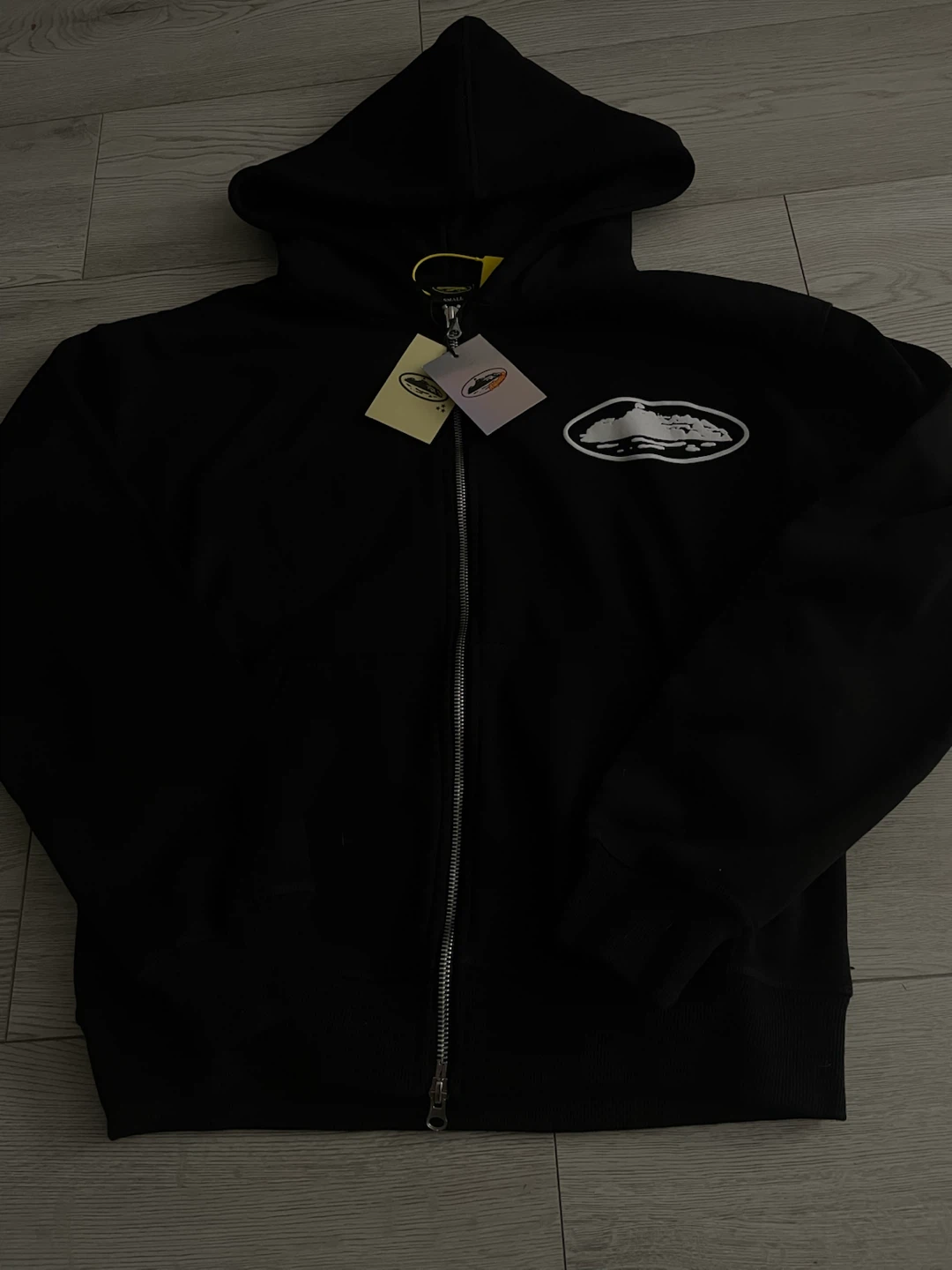 Corteiz black zip up hoodie