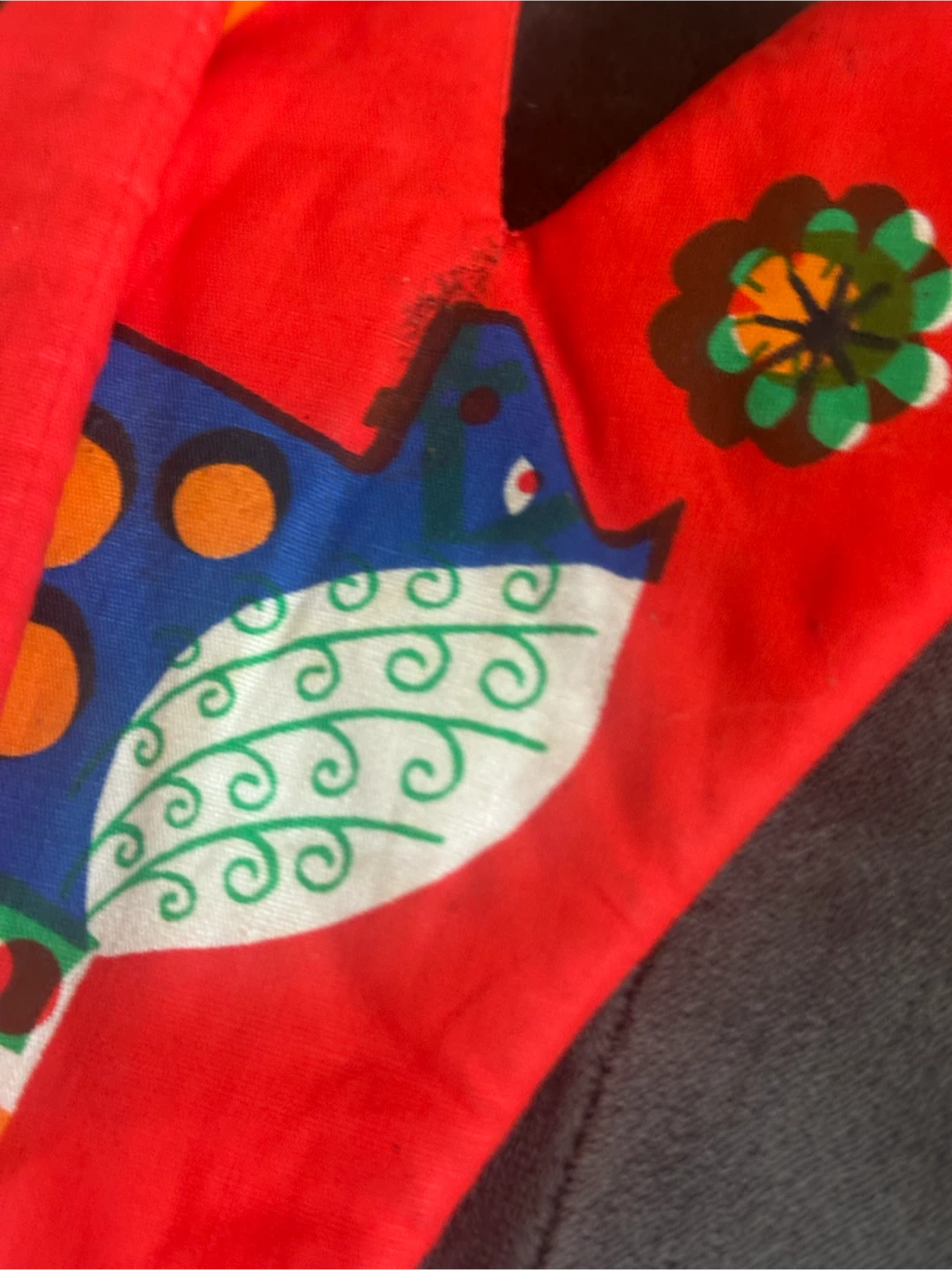 Vintage Dala Horse Folk Art Oven Mitts - photo 4