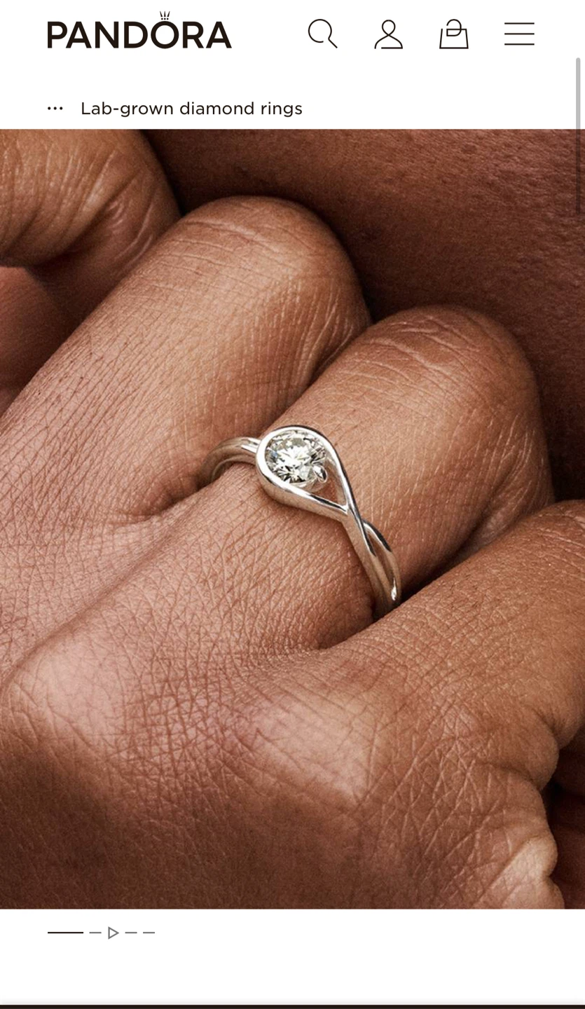Pandora Lab-grown Diamond Ring Size 6