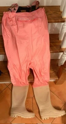 New DaddyGoFish Pink Chest Waders for Teens (Ages 13-14)