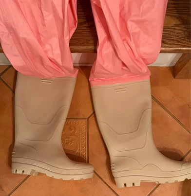 New DaddyGoFish Pink Chest Waders for Teens (Ages 13-14) - photo 2