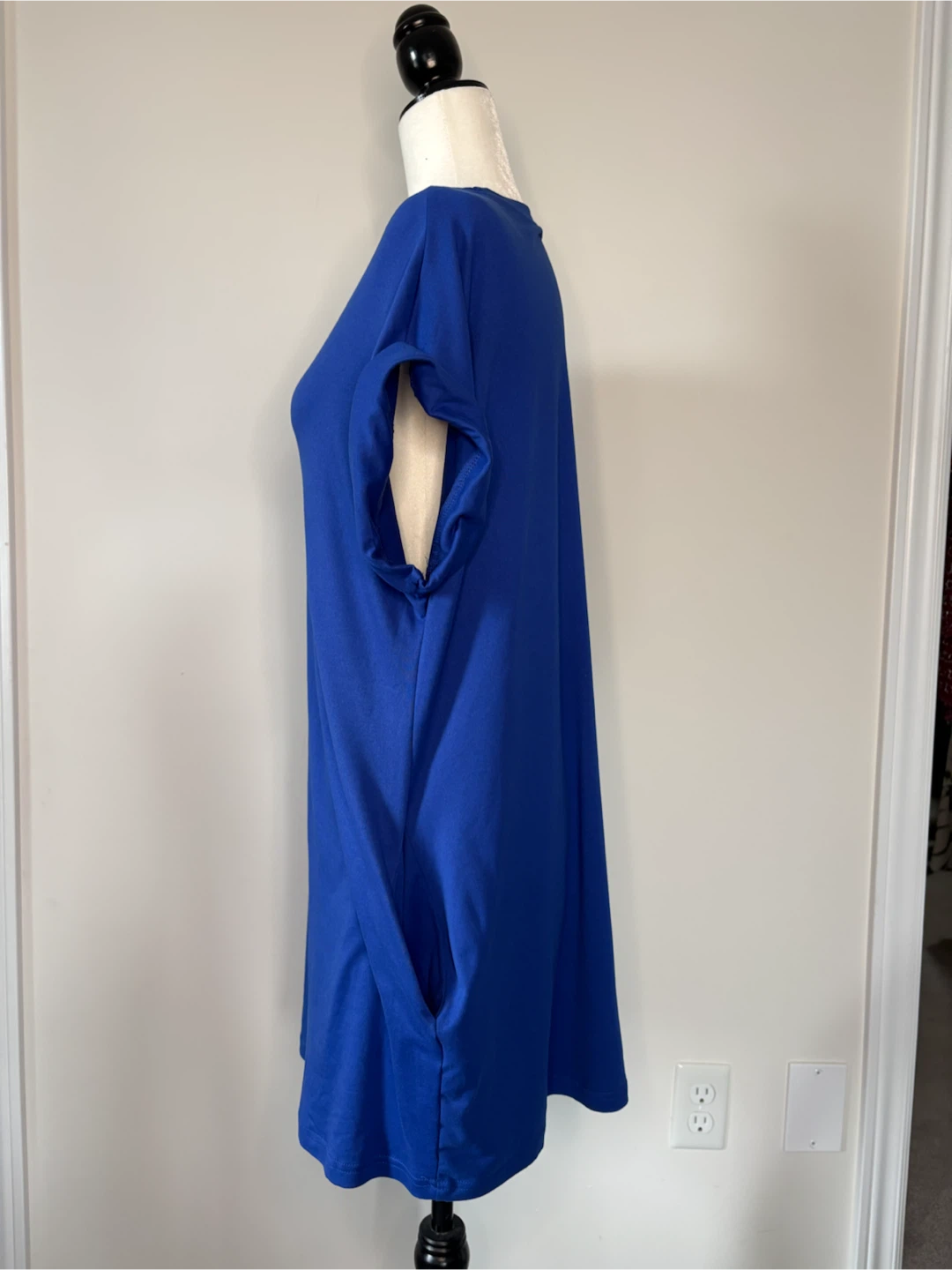 M (Lose fit) - Blue T-Shirt Dress with Pockets - photo 3