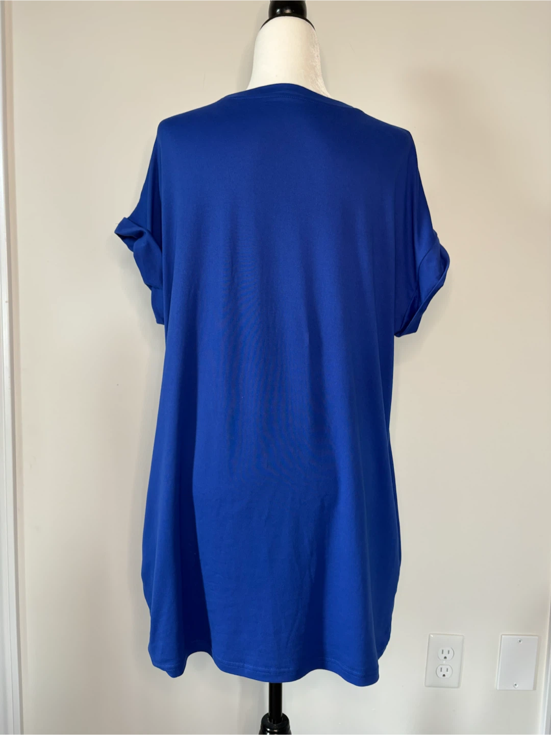M (Lose fit) - Blue T-Shirt Dress with Pockets - photo 4