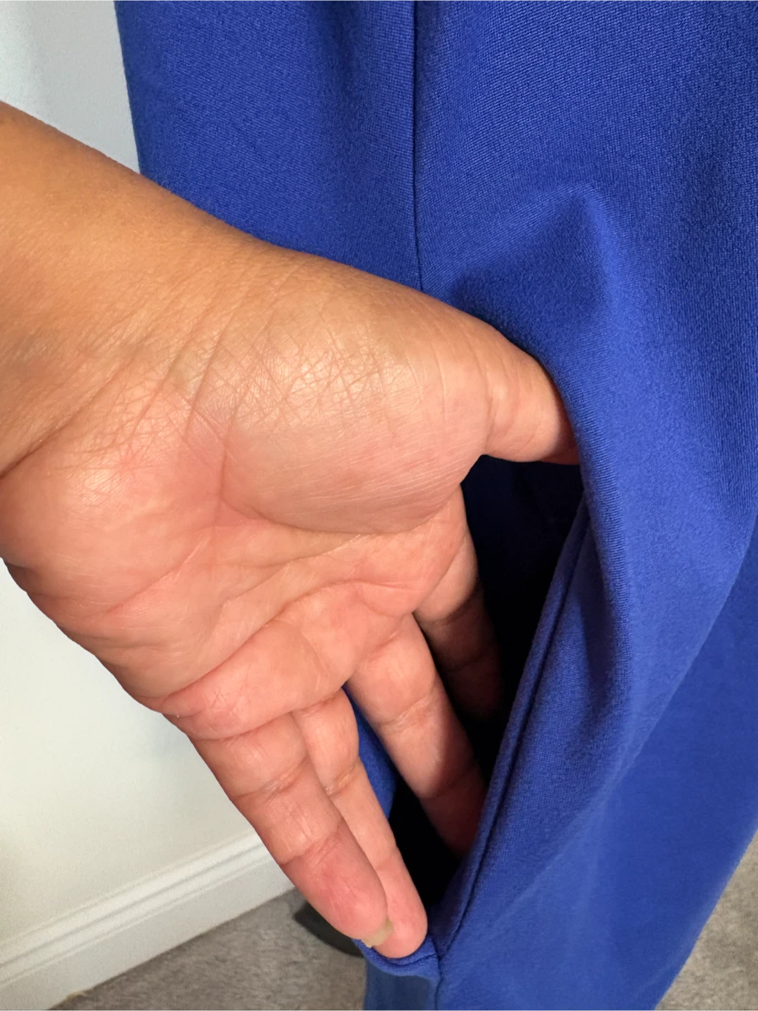 M (Lose fit) - Blue T-Shirt Dress with Pockets - photo 5