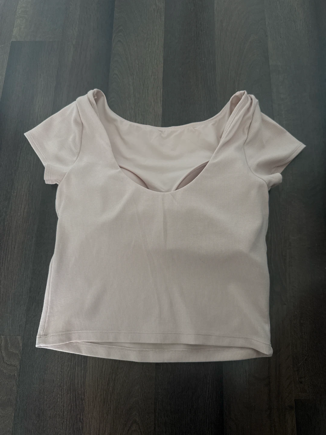 Uniqlo Light Pink Top XS with Built-in Bra - photo 2