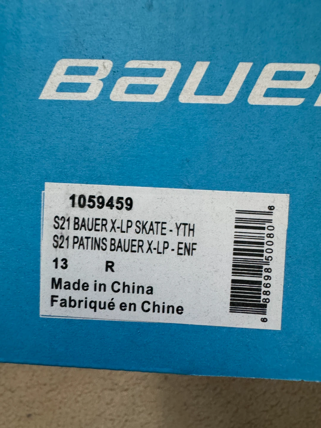 Bauer S21 X-LP Youth Hockey Skates Size 13.0 R - photo 5