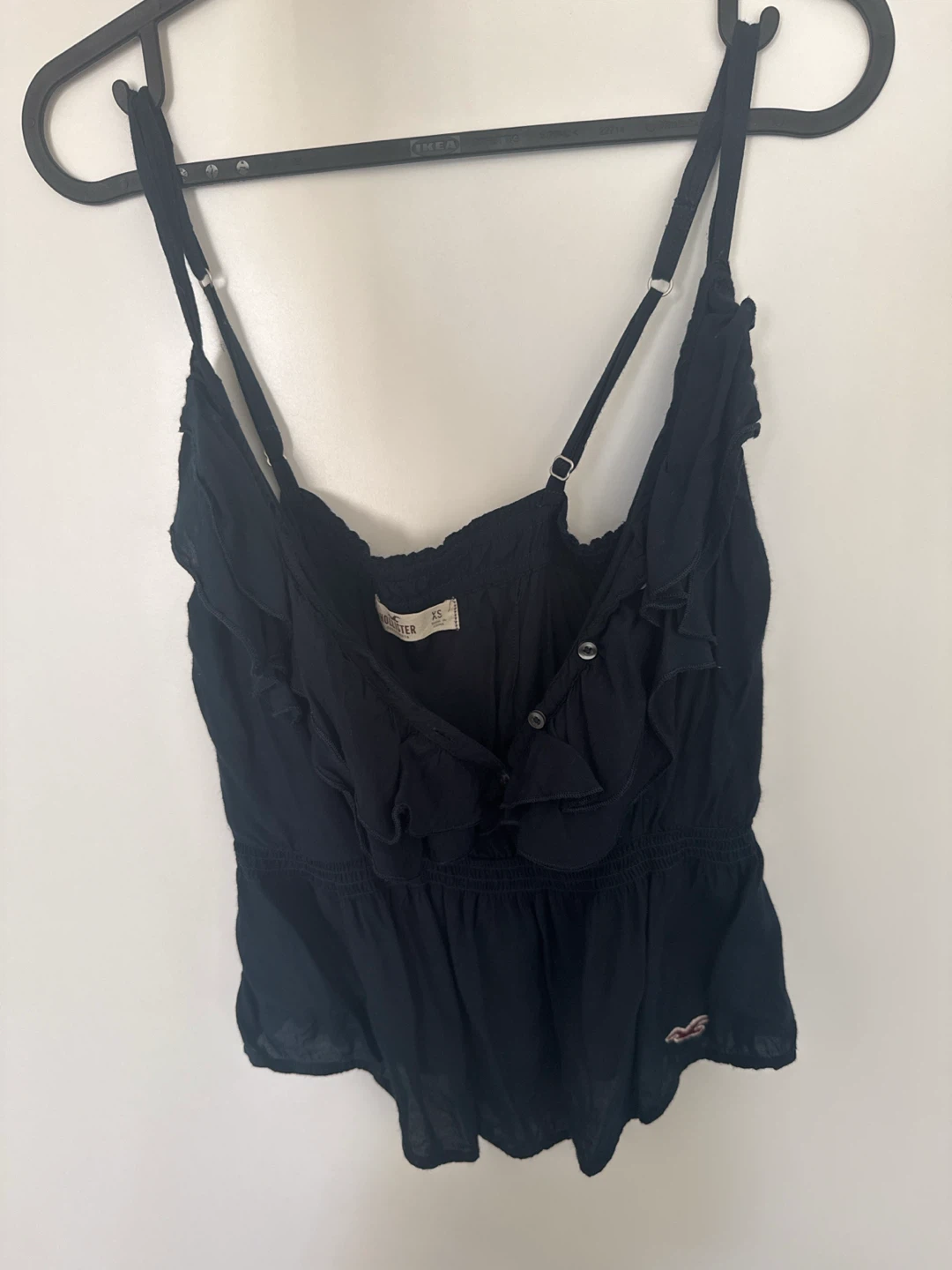 Hollister Black Ruffle Camisole Top XS - photo 2