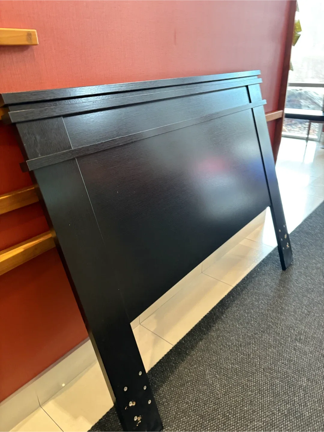 Black Headboard and Bed Frame - photo 2