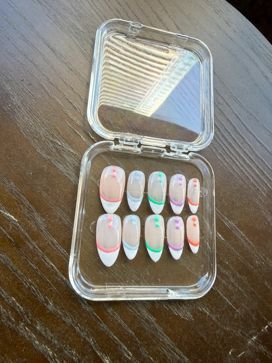 Rainbow French Handmade Press-On Nails - photo 2
