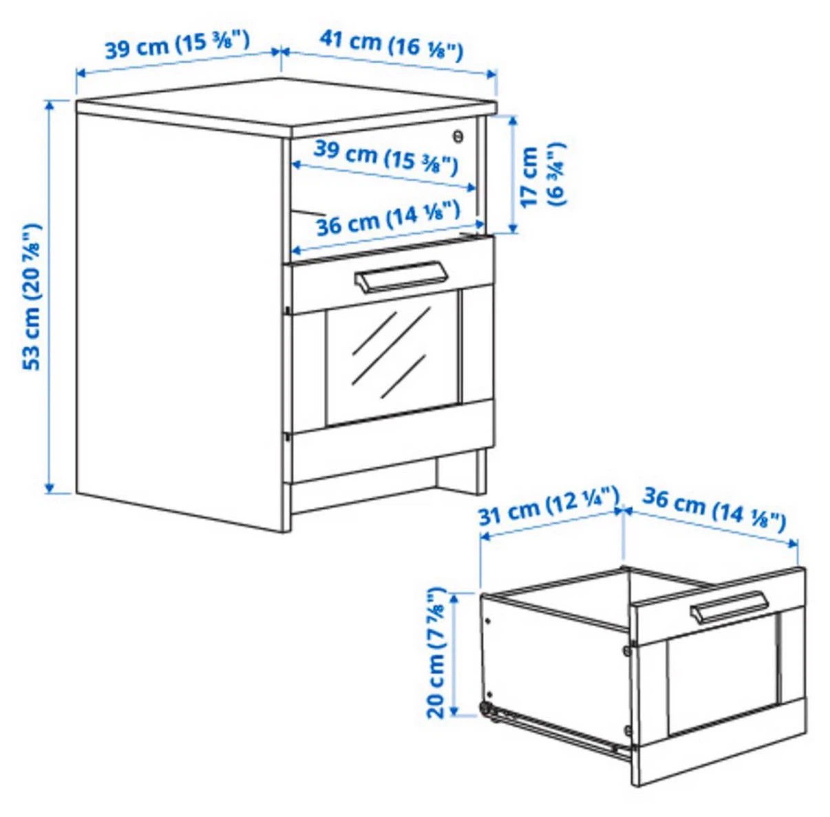 pair of IKEA nightstands BRIMNES - photo 4
