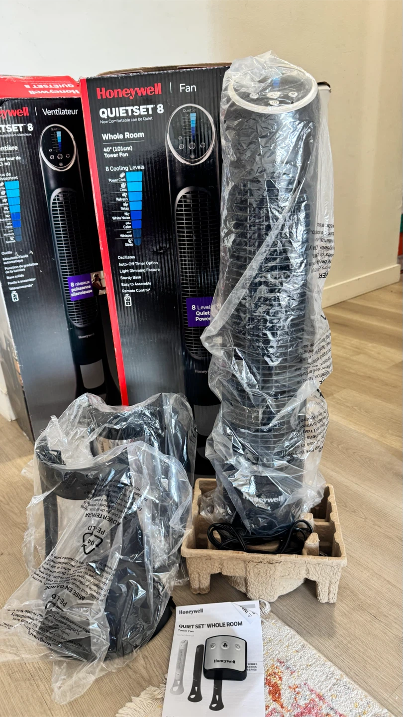 Honeywell QuietSet 8 Whole Room Tower Fan 40" Black - photo 2