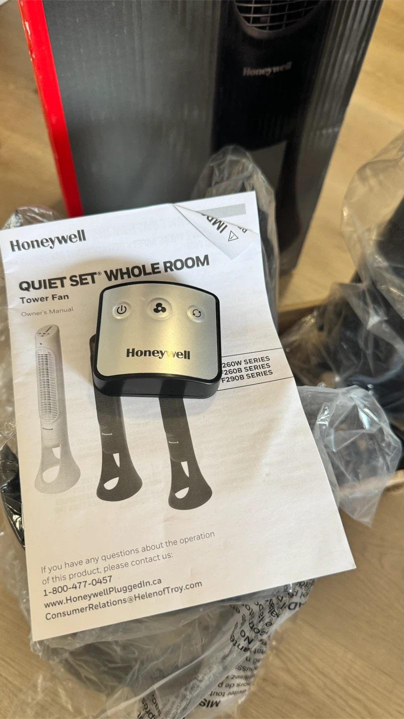 Honeywell QuietSet 8 Whole Room Tower Fan 40" Black - photo 3