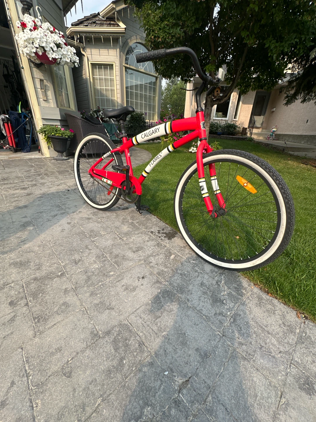 Red Calgary Flames Cruiser Bicycle