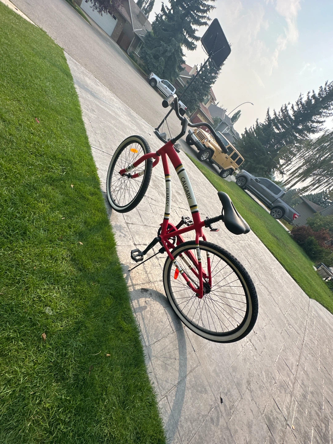 Red Calgary Flames Cruiser Bicycle - photo 2