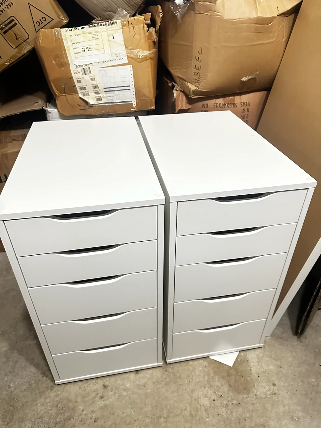 Two IKEA ALEX Drawer Units - White