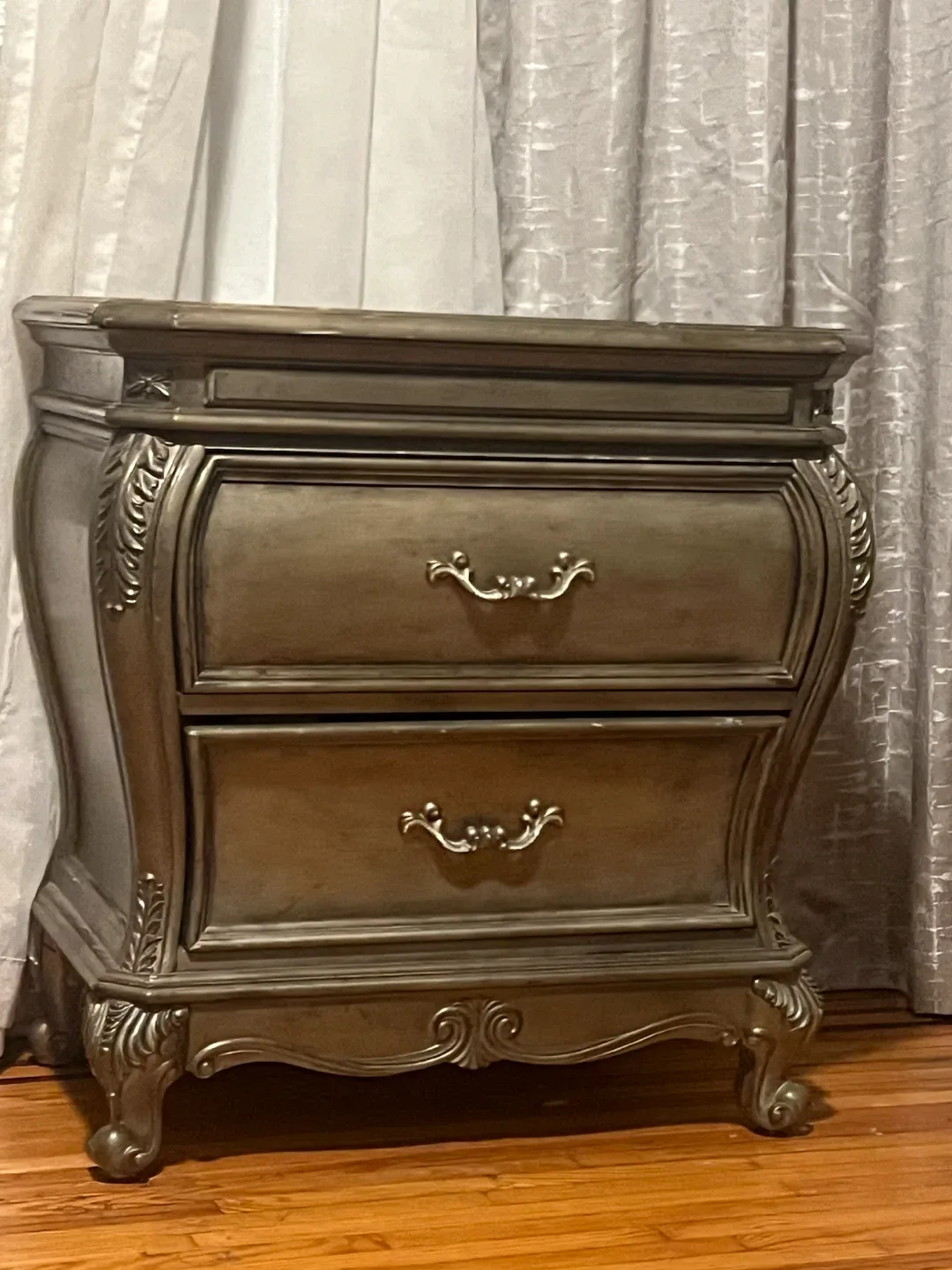 Tufted Headboard Bed Frame and Matching Dresser with Mirror - photo 2
