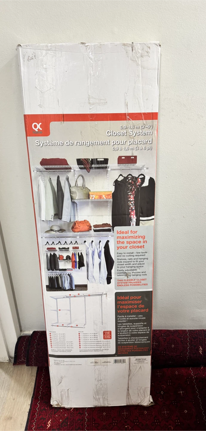 QC Closet System 0.9-1.8 m (3'-6')