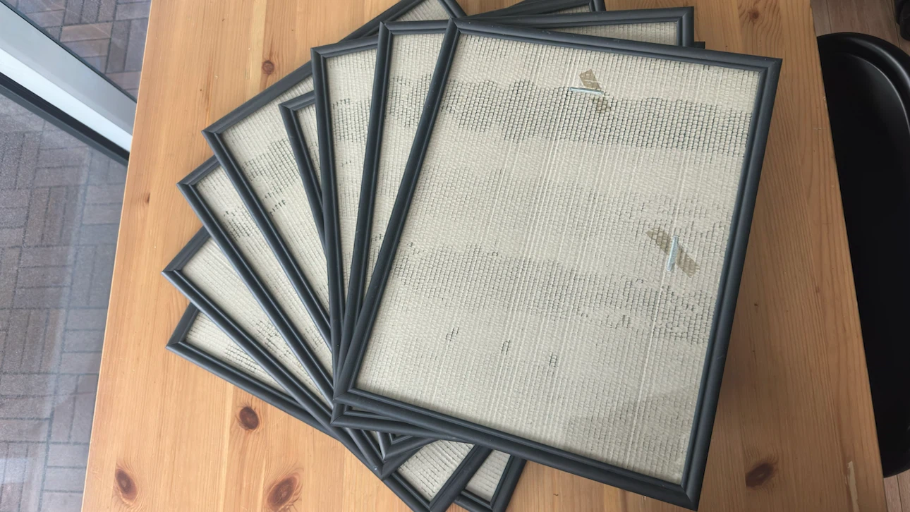 Set of 8 Black Photo Frames