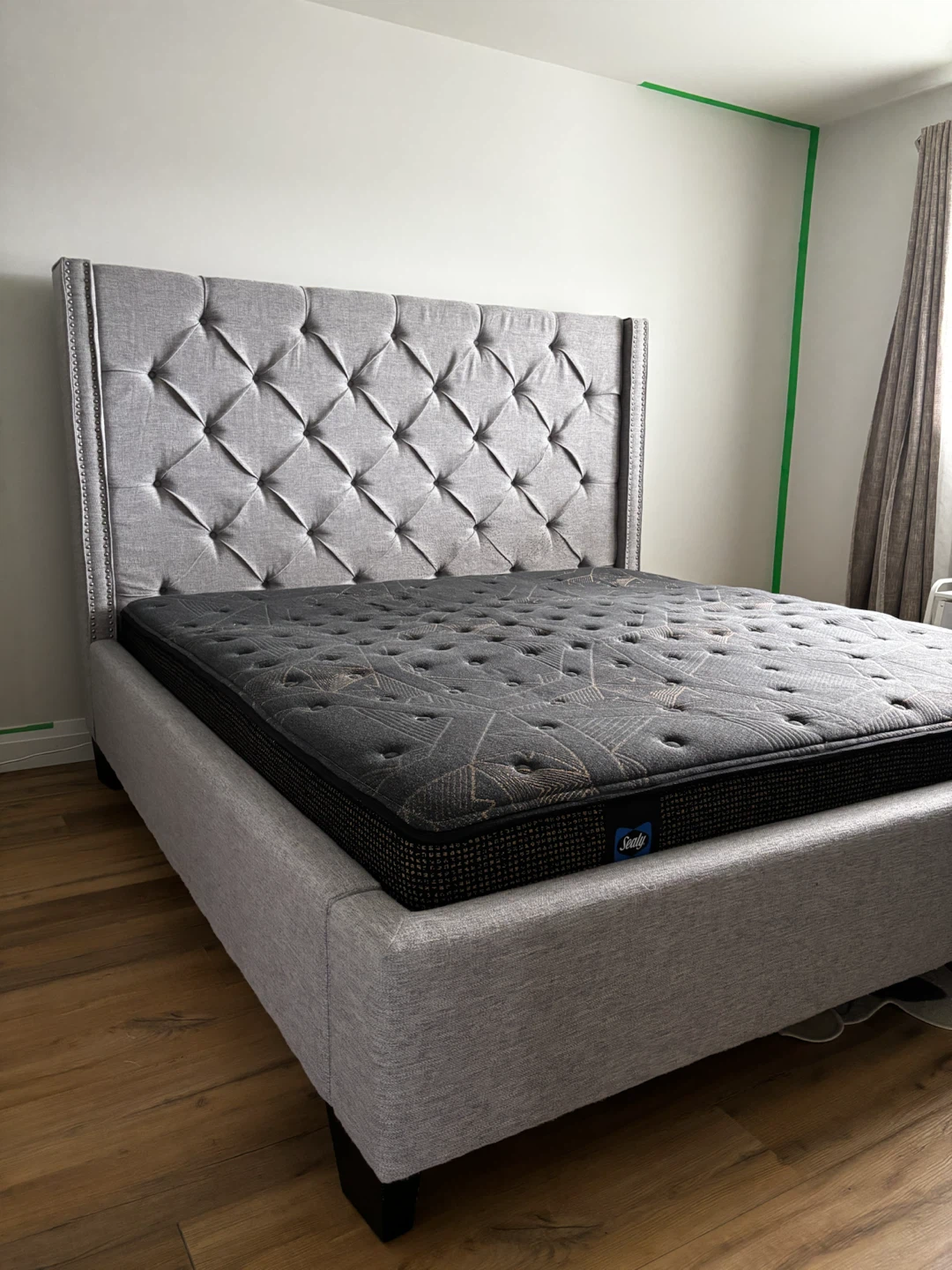 King size bed frame + Sealy mattress