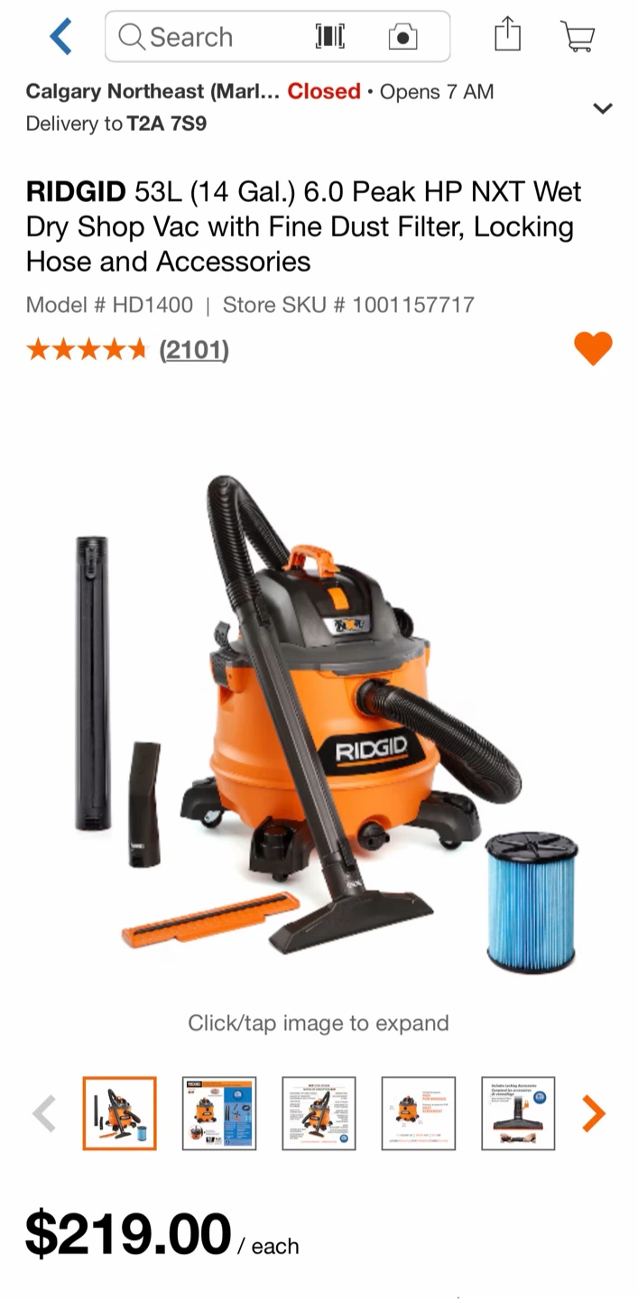 Ridig dry wet vacuum - photo 2