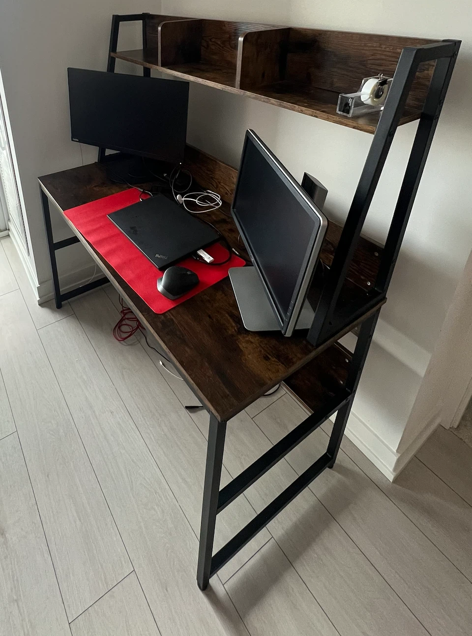 💫Moving Sale💫Rustic Brown Computer Desk with Hutch - photo 5